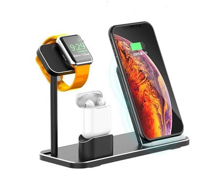 Soporte Almofada Carregamento Rápido Sem Série para iPhone Xs/8 Plus/Xs Max/8/XR YIZHOOD Negro