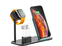 Soporte Almofada Carregamento Rápido Sem Série para iPhone Xs/8 Plus/Xs Max/8/XR YIZHOOD Negro
