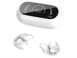Auriculares Abiertos Clip Conducción Ósea La Oreja Inalámbricos BISBISOUS Bluetooth Blanco