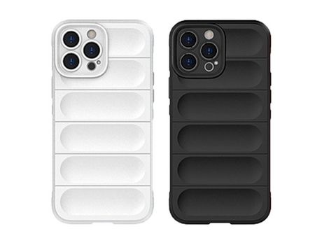 Funda para iPhone 13 ELKUAIE Textura Suave Blanco