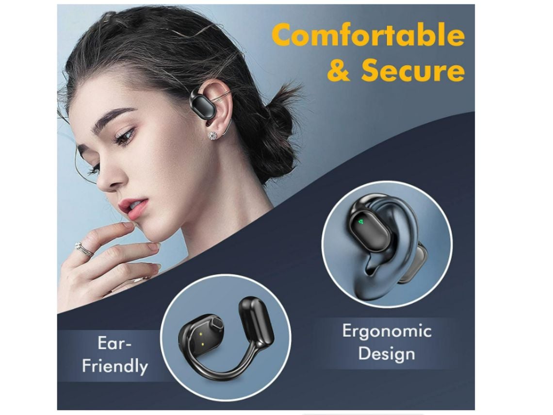 Auriculares deportivos con cable con ganchos para las orejas, a prueba de  sudor, para correr, correr, gimnasio, para iPhone, iPod, Samsung, color azul