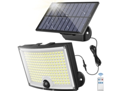 Lámpara solar de exterior con sensor de movimiento, 202 LED, 3 modos, ángulo de haz de 210°, clasificación IP65 - PRIME KANG