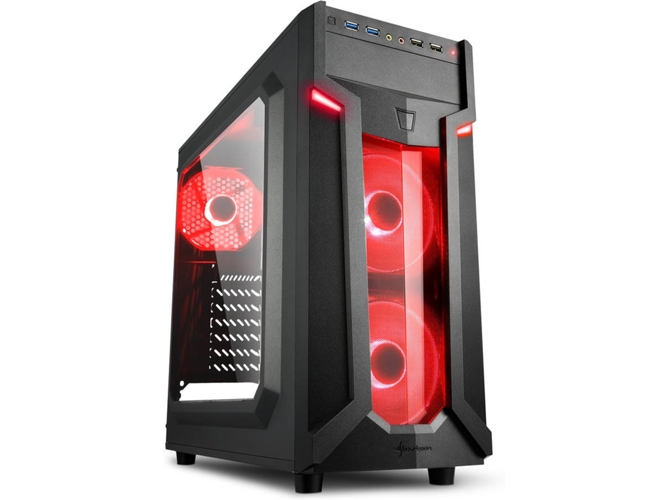 Caja PC SHARKOON VG6-W (ATX Mid Tower - Negro)