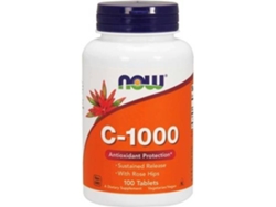 Té NOW Vitamina C Com Rosa Mosqueta (100 tabletes)