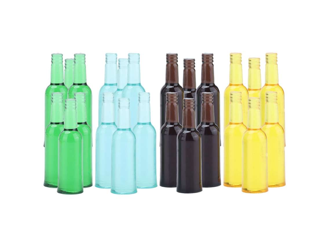 Mali miniaturas de Bebidas para Casinha de Bonecas: Copos e Garrafas de Cerveja e Vinho