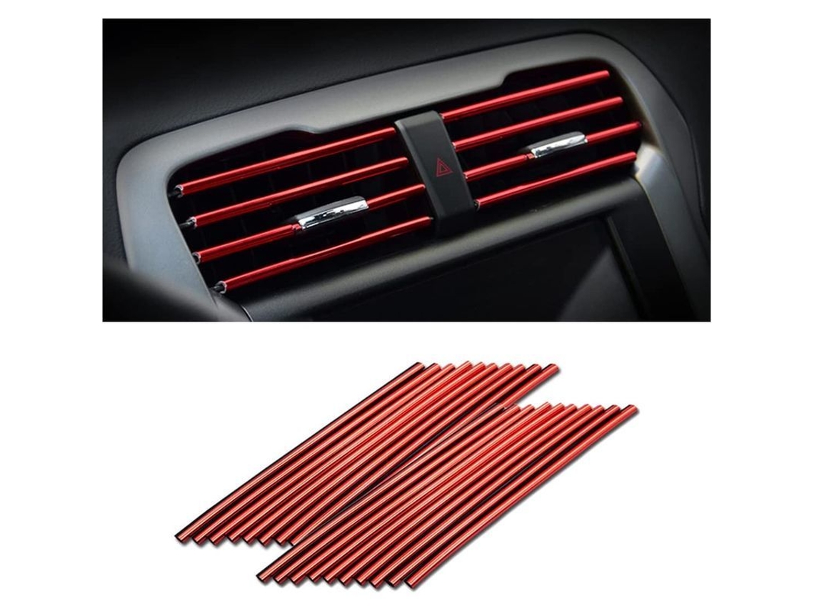 2026altiro-20 Piezas De Cinta Decorativa Para Rejillas De Ventilación Del Aire Acondicionado Del Coche, Universal, Impermeable Y Flexible.