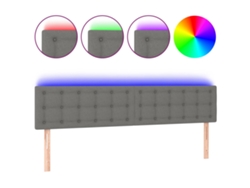 Maison Exclusive - Cabecero Con Led De Tela Gris Oscuro 160x5x78/88 Cm