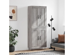 Aparador | Armario alto 69,5 x 34 x 180 cm, derivados de madera, gris Sonoma