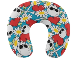 Almohada Viaje Forma Calavera Espuma Viscoelástica Viscoelástica Fácil Relajación Cómodos Familia.brfácil