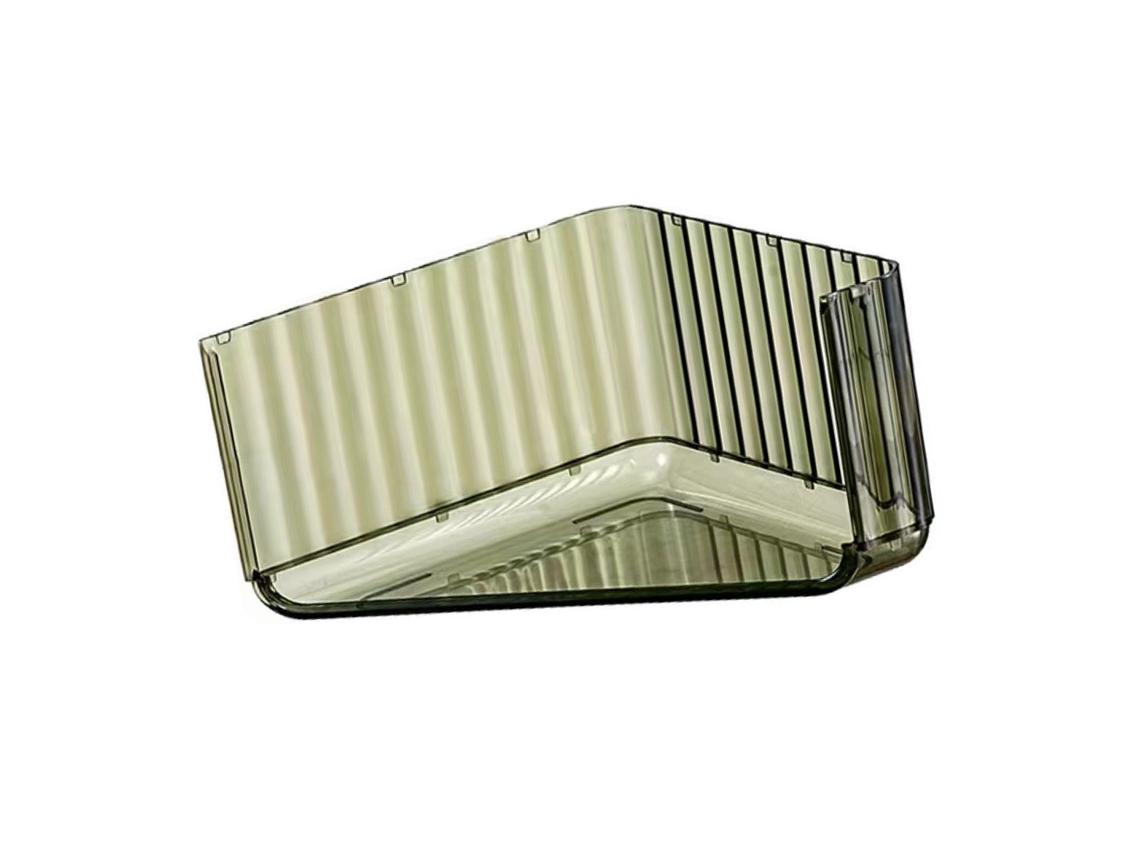 Estante de almacenamiento ligero y transparente para encimera de baño, organizador de servilletas con esquinas redondeadas para mayor seguridad.