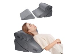 Kit De 4 Almohadas Ortopédicas En Cuña Con Espuma Viscoelástica Con Gel Confort Y Soporte Para Dormir Tekmaquinas