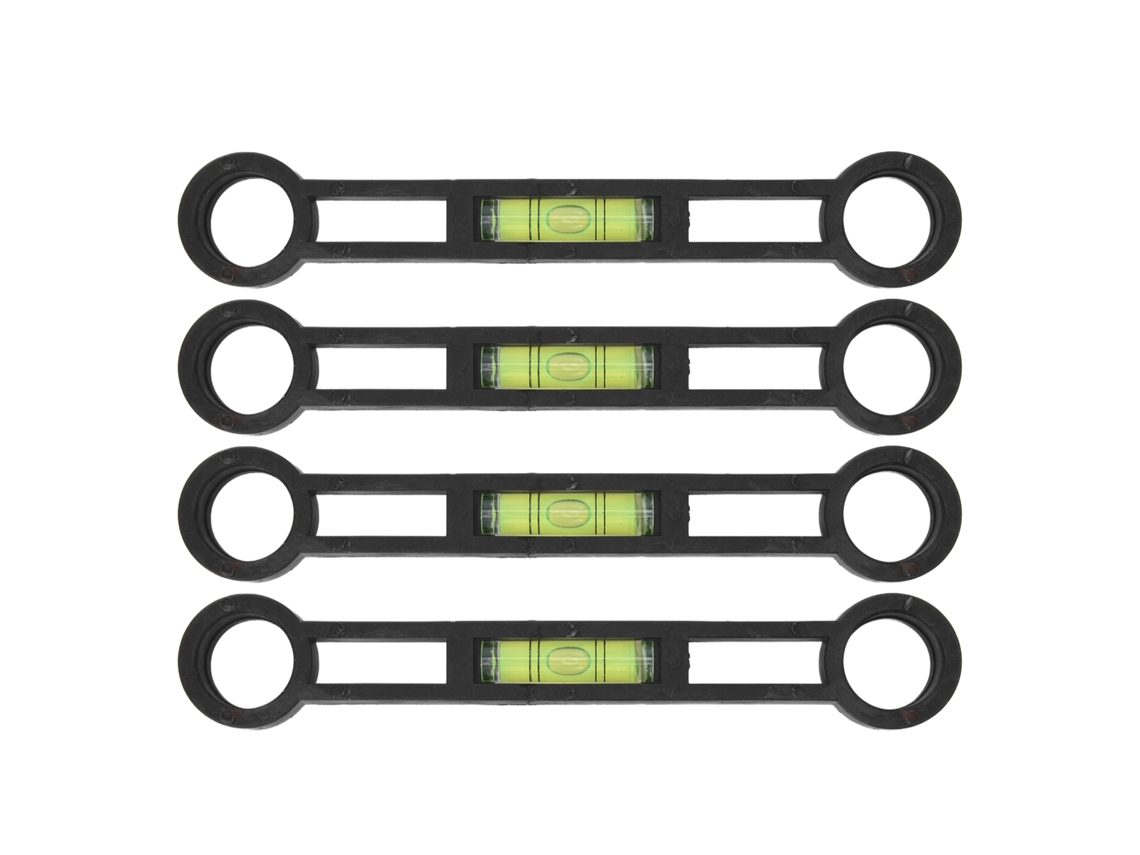 Juego de 4 niveles de pie curvos para mediciones precisas en proyectos de bricolaje.