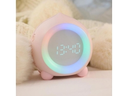 2026-despertador Niño Luz Led Despertador Simulador Amanecer Luz Nocturna Usb Color Rosa
