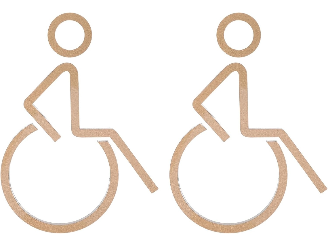2 Señales Discapacitados, Señal Baño Accesible, Etiqueta