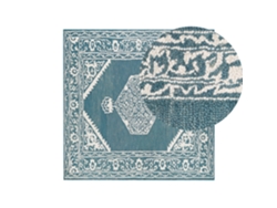 Alfombra de pelo corto BELIANI Gevas de Lana Azul 200x200
