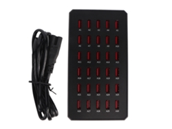 Estación De Carga Usb De 30 Puertos Y 150 W Para Escritorio, Cargador Para Teléfonos Móviles Y Dispositivos Digitales, 100-240 V, Enchufe Británico.