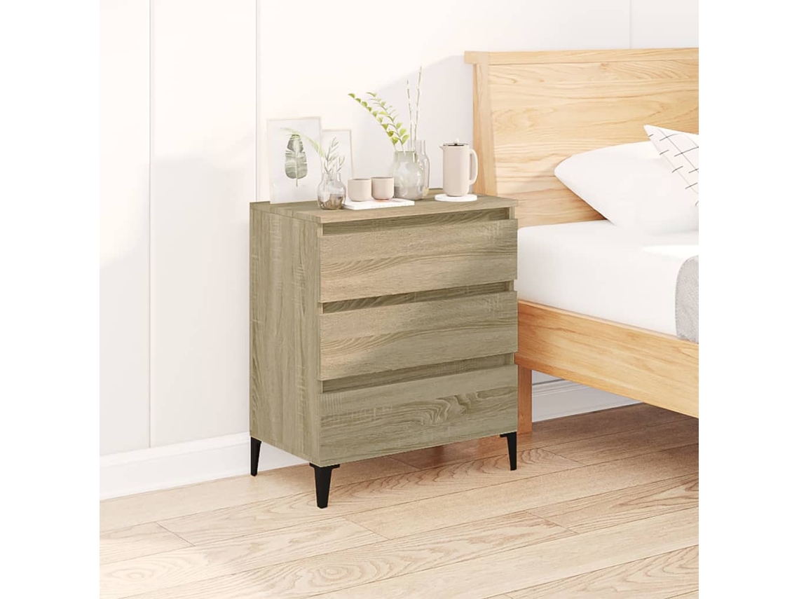 Aparador De Madera Contrachapada Roble Sonoma 60x35x70 Cm