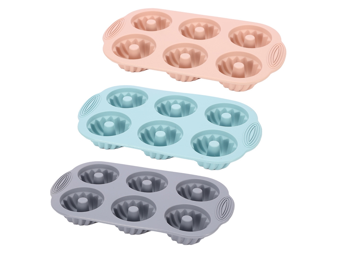 Molde Antiadherente De Silicona Para Mini Bundt Cake, Moldes De Silicona De Grado Alimenticio Con Forma De Tubo Acanalado Para Hornear Pasteles De Fác