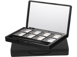 Paleta De Maquillaje Vacía De 2 Piezas Con Compartimentos, Espejo Y Estuche De Almacenamiento Compacto.