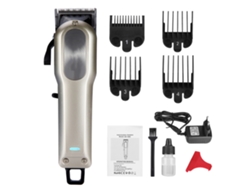 Tesoura de cabelo recarregável para adultos, modelo 2026, cortador de cabelo elétrico, aparador profissional dourado para uso doméstico.