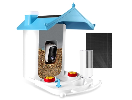 Comedero inteligente para pájaros con cámara AI identifica especies de aves, observación de aves en vivo, captura automática de videos de aves y BI...