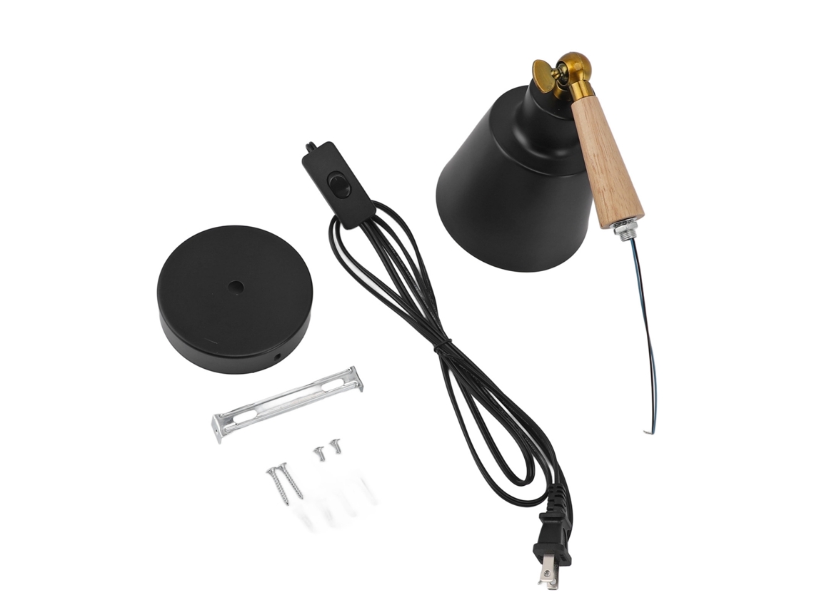 Bj-lâmpada De Parede Ajustável Com Interruptor, Regulável E Cabo De Plugue, Aplique De Parede Para Quarto E Dormitório