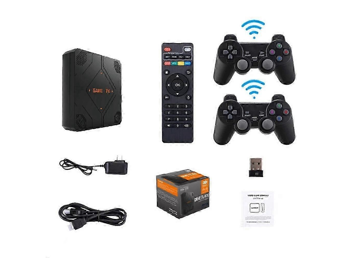 Consola de juegos retro V5 de 128 GB y 51 000 juegos, portátil, con TV Box y mando de juegos, sistema de juegos para el hogar Hengjian