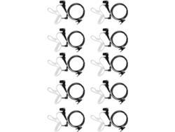 10 Auriculares Con Tubo Acústico Recto Flexible Transparente (solo El Modelo)