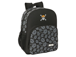 Mochila escolar de One Piece Pirates (poliéster 300D negro)