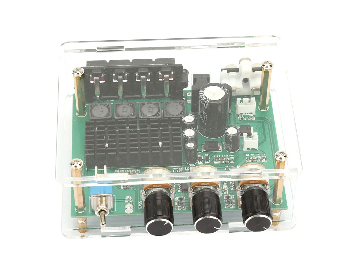 Veloriskku-placa De Amplificador Digital De Áudio De 2 Canais 80w*2 Ac12-17v/dc 12-24v