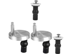 Juego De 4 Bisagras De Acero Inoxidable Con Tornillos Para Fijar Asientos De Inodoro.