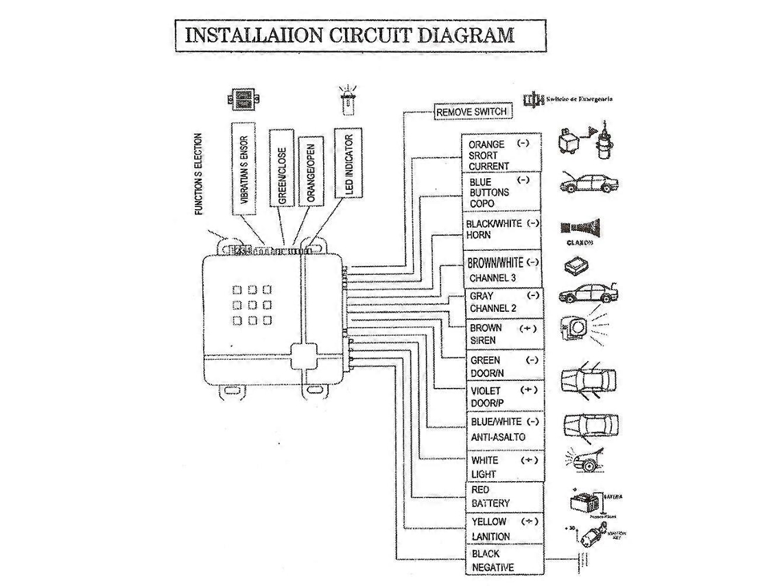 Sistema de seguridad universal para vehículos Sistema de alarma antirrobo 2 controles remotos Nostalgia88