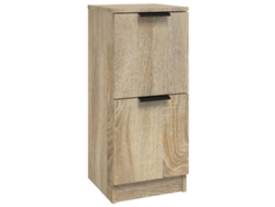 Aparador exclusivo de madera procesada Sonoma Maison, color roble, 30 x 30 x 70 cm