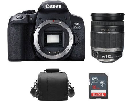 Kit Cámara Reflex, Objectivo y Accesorios CANON EOS 850D (24.1 MP - Sensor: APS-C - ISO: 100 a 25600)