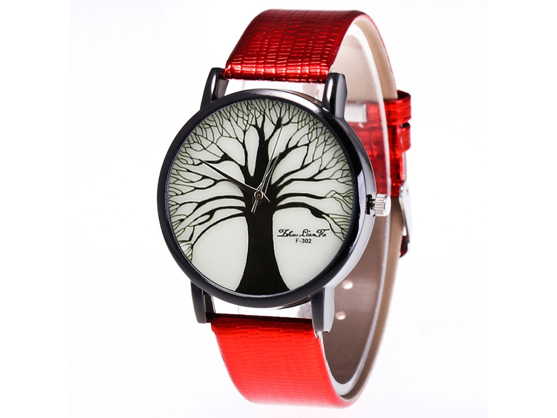 Reloj De Pulsera Unisex De Cuarzo Elegante Zhoulianfa Para Parejas F302-hx Rojo