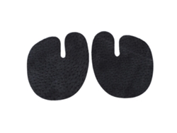 Protector metatarsiano para pantuflas, adhesivo, antideslizante, previene arañazos, cuero negro.