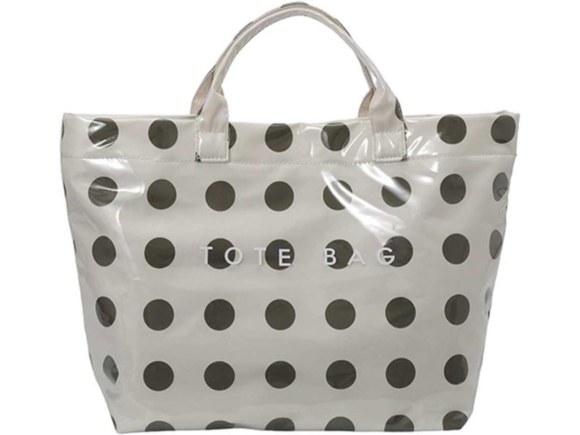 Elegante Bolso De Lunares Con Práctica Función De Acceso Que Puede Contener Un Libro.