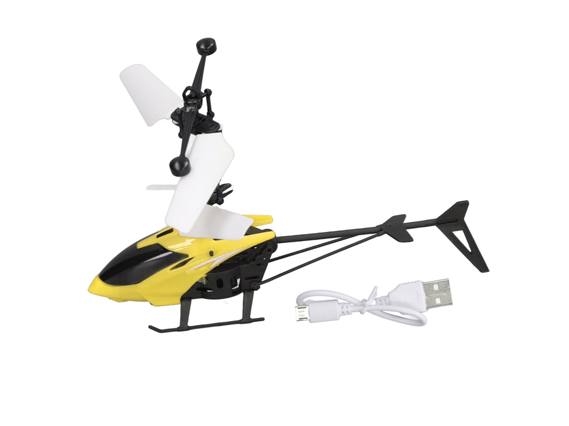 Mini Helicóptero De Juguete Rc Con Rotación Estable, Inducción Automática Y Resistente A Caídas - Amarillo