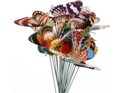Inoomp Mariposas Artificiales Fluorescentes De 10 Cm, 24 Unidades, Estacas Decorativas Para Jardín, Terraza Y Exteriores
