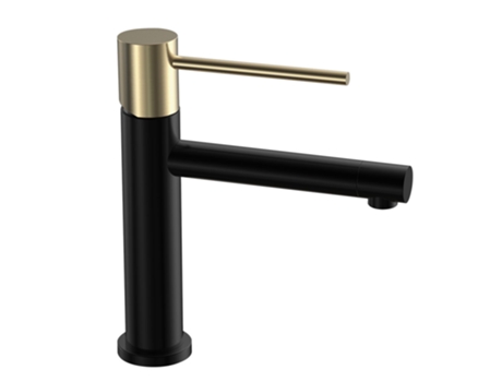 Grifo De Lavabo monomando ZUÑI acabado negro mate fabricado en latón KIBATH