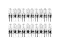 Rebe-20 Bombillas Halógenas G4, 20w 12v, Base De 2 Pines, Luz Blanca Cálida 2700k, Para Cocina, Iluminación De Hogar