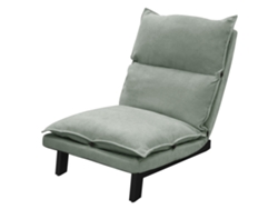 Asiento Reclinable Bajo ML Diseño Lino Gris Verde Estilo Japonés Con Respaldo
