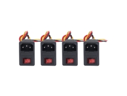 Veloriskku-4 Piezas Conector Fusible Interruptor de Encendido 3 pines IEC320 C14 Entrada Balancín Llave para Impresora 3D AC250V 10A