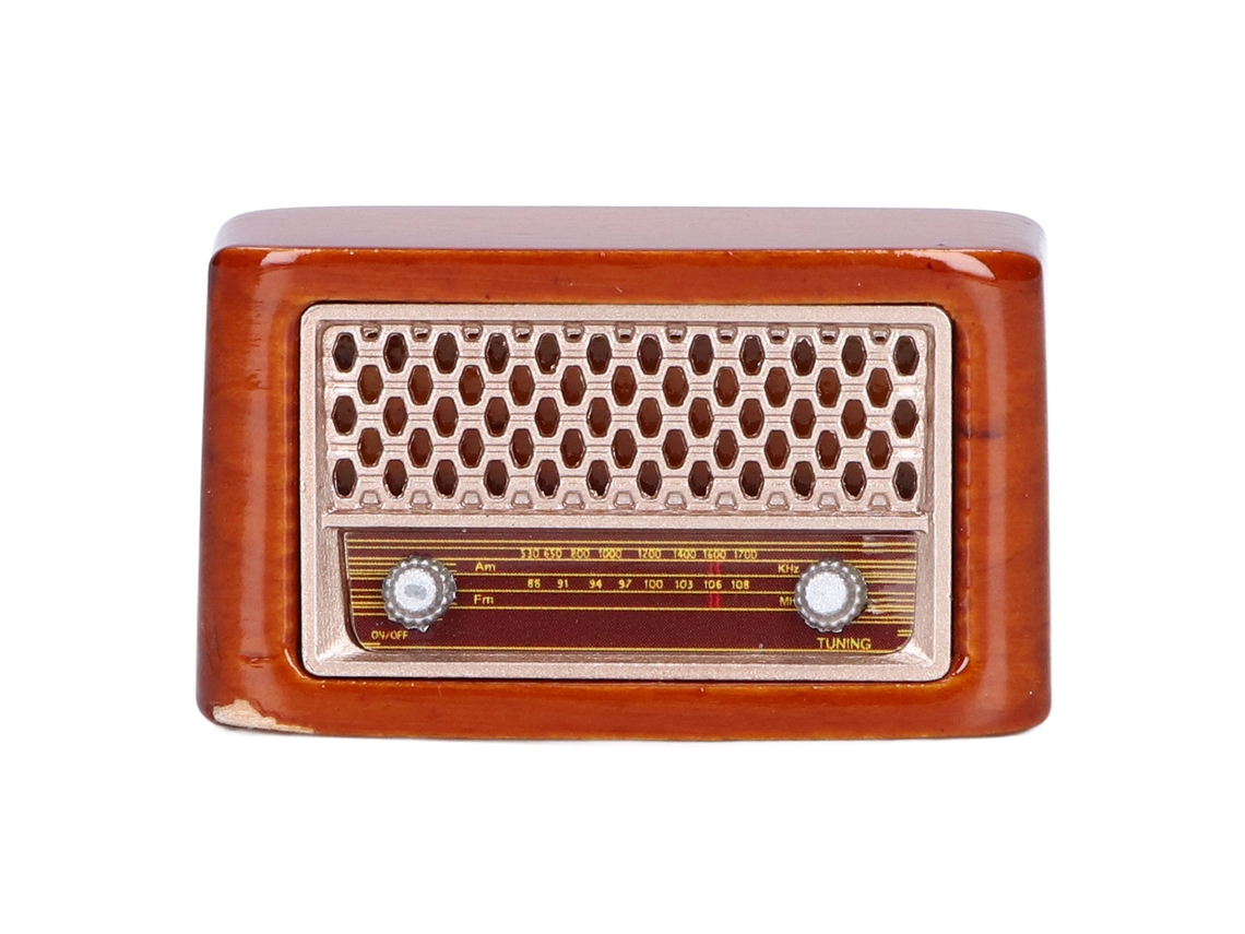 Radio En Miniatura Para Casa De Muñecas 1:12, Modelo Retro Bonito, Accesorio Decorativo Y Juguete De Juego Imaginario Para Niños