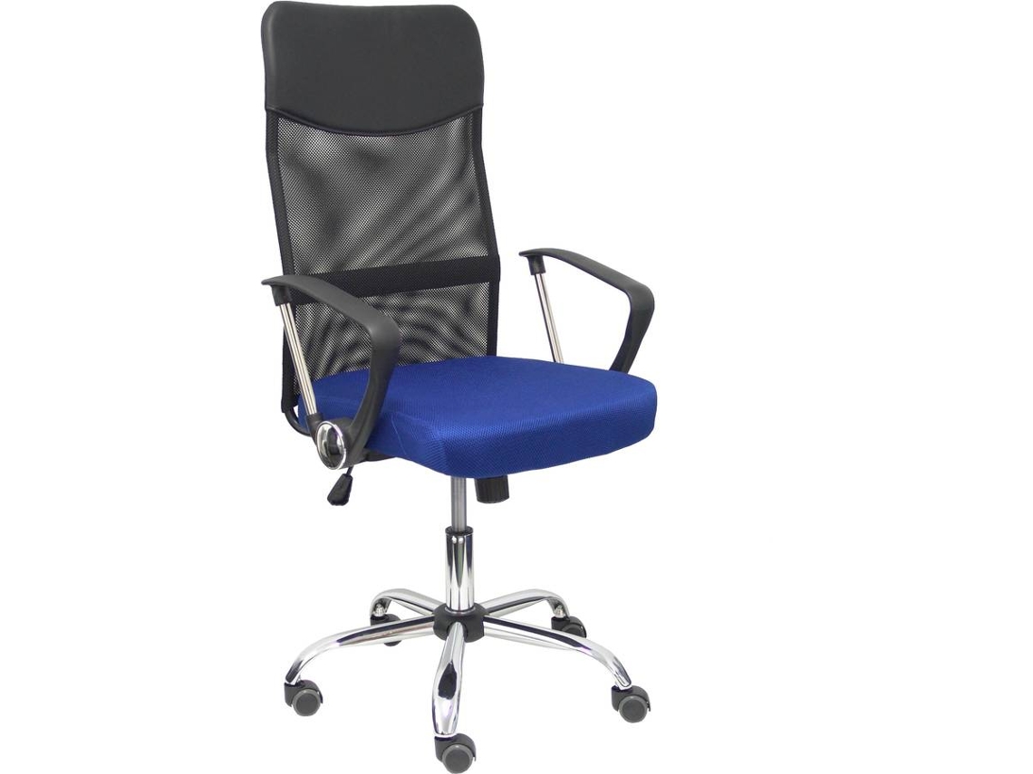 Silla Operativa PYC Gontar  Azul (Brazos Ajustables - Malla)