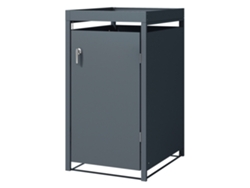 Cobertizo ML-Design para cubos de basura 240L acero antracita con cerradura y puerta
