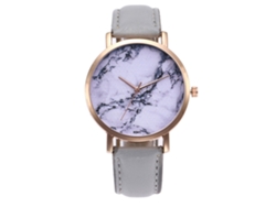 Reloj De Pareja Zhoulianfa Quartz Con Correa De Pu Y Esfera De Mármol Gris.