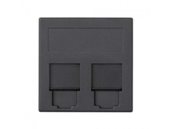 Placa Voz Y Datos Plana Cg Adc Krone Hk 2 Módulos Grafito Simon 50017089-038