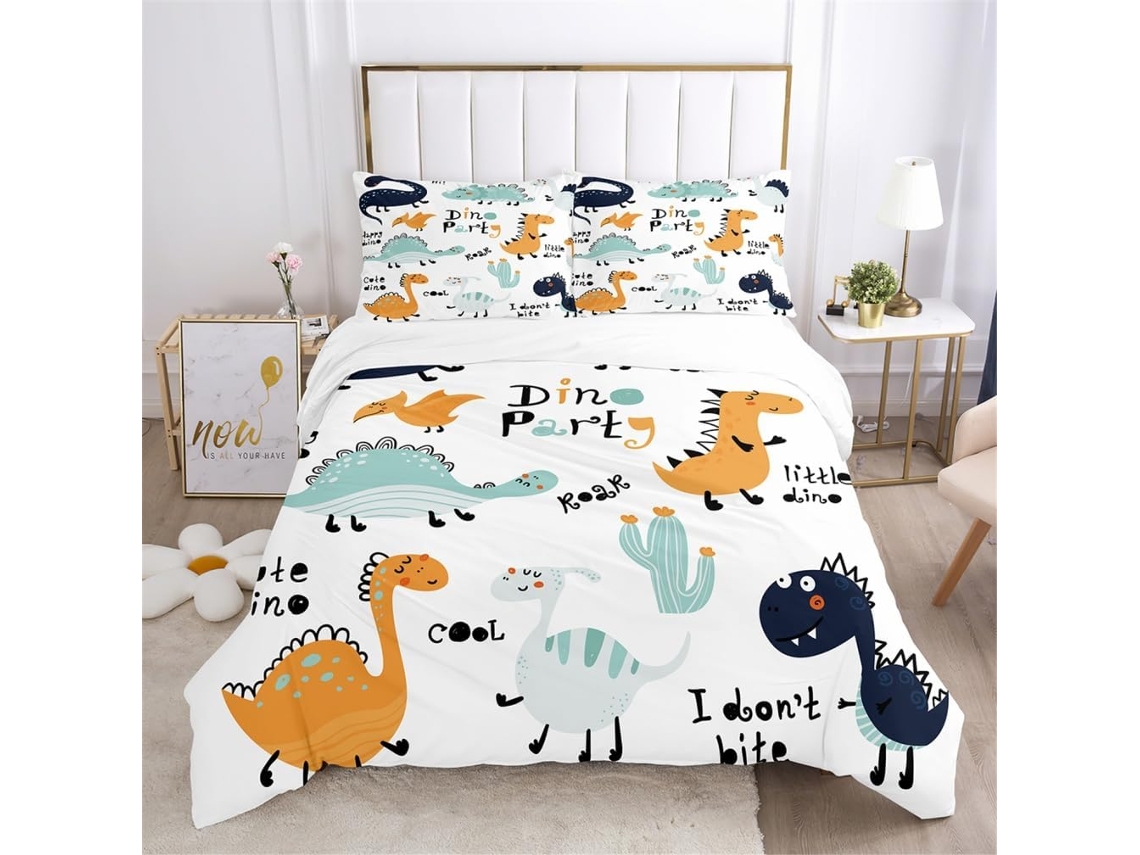 Juego Ropa Cama Estampado Funda Nórdica Niños Niñas Almohada Material Microfibra Color Juego Diseño 140x200 Cm