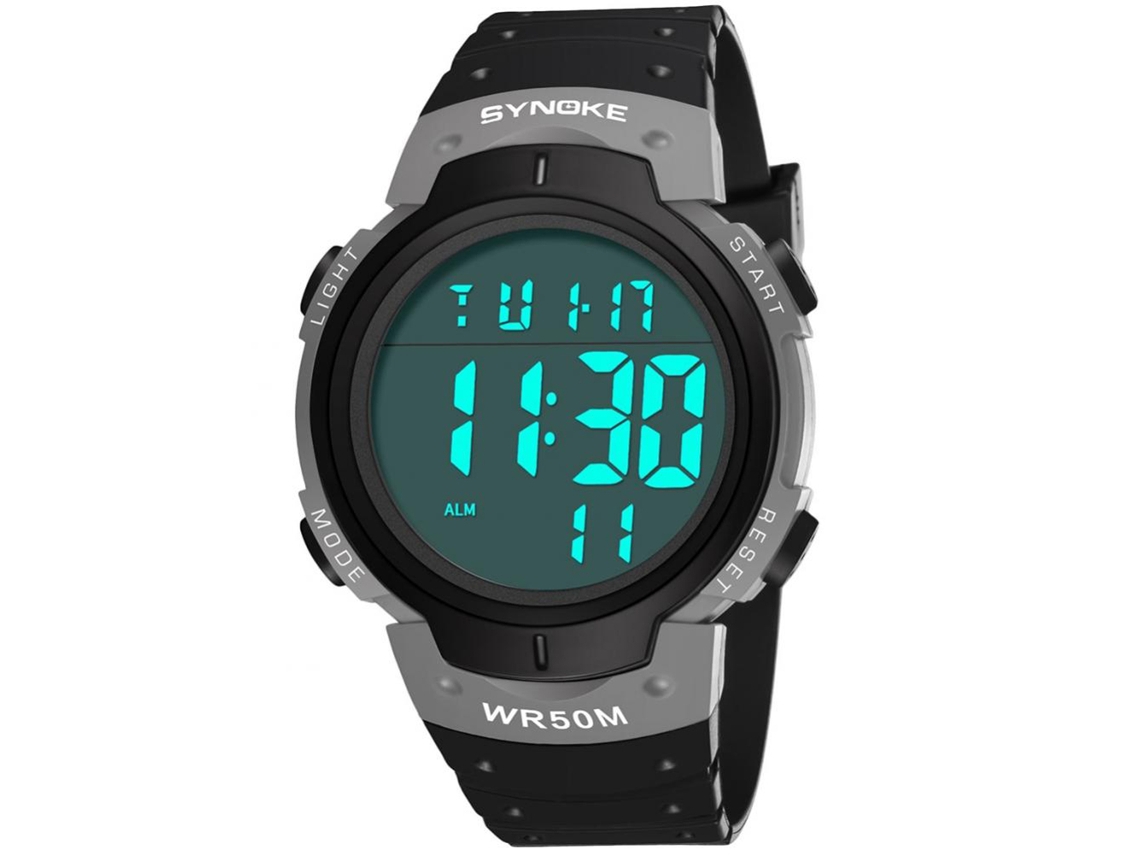Elegante Y Sencillo Reloj Electrónico Para Hombre Con Correa De Silicona Y Pantalla Digital - Naranja